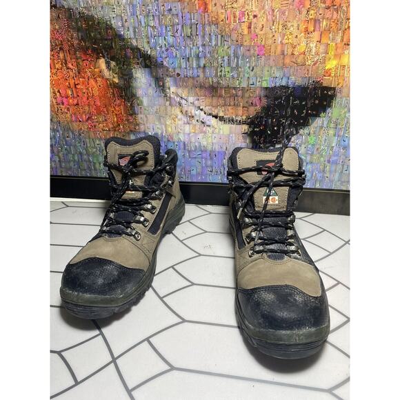 Red Wing Shoes ASTMF 2413-11 Brown Steel Toe Boots Size 9 EE main image 5